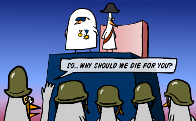 So...why should we die for you?