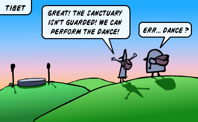 Great! The sanctuary isn't guarded! We can perform the dance! Err..dance? Great! The sanctuary isn't guarded! We can perform the dance! Err..dance?