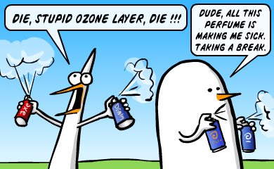 DIE, stupid ozone layer, die!!! Dude, all this<br />
perfume is making me sick. Taking a break. DIE, stupid ozone layer, die!!! Dude, all this perfume is making me sick. Taking a break.