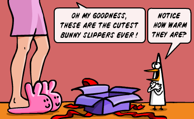Oh my goodness, these are the cutest bunny slippers ever! Notice how warm they are? Yeah, how come? Oh my goodness, these are the cutest bunny slippers ever! Notice how warm they are? Yeah, how come?